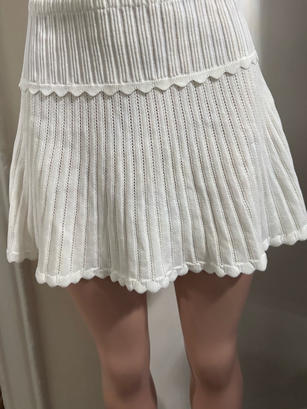 MESHKI Women’s Indy Pointelle Knit Mini Skirt - Picture 6 of 13